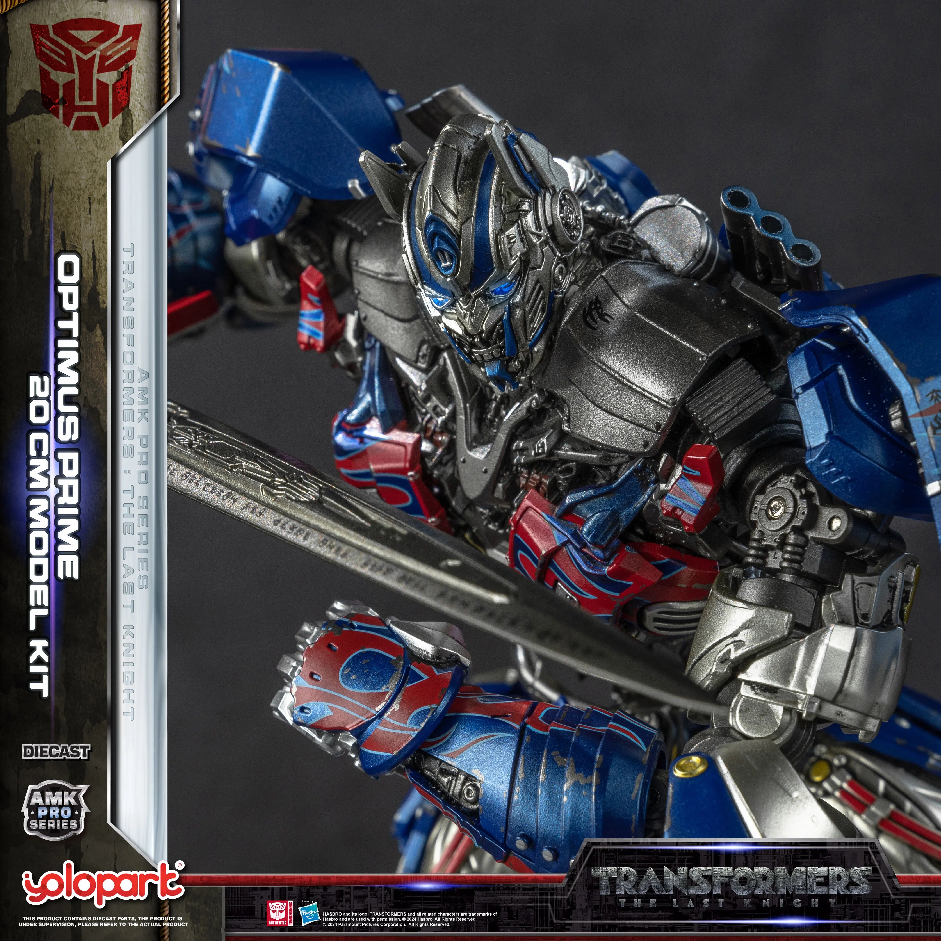 YOLOPARK Transformers Model: The Last Knight AMK PRO Series 20cm Optimus Prime Model Kit Action Figures Toy For Boy Men
