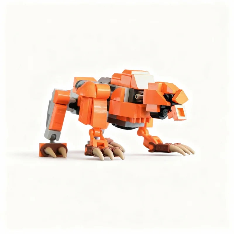 107pcs MOC Ash Bear Bionicle Model Building Blocks Creative DIY Gift Display Decor Assemble Premium Adult Kids Desk Home Toy