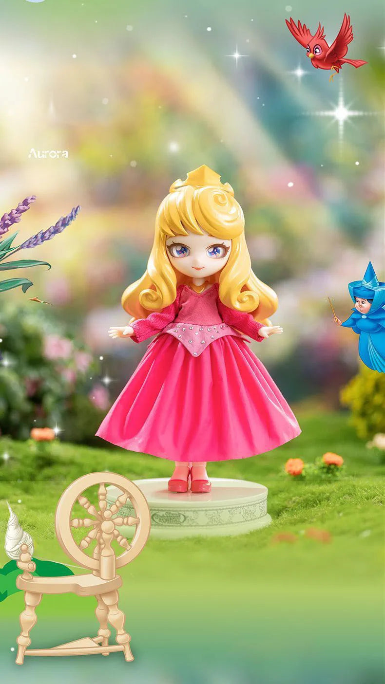 Disney Frozen Q Posket Action Figure Toys Cute Jointed Doll Elsa Snow White Belle Ariel Princess DIY Kids Girl Toy Birthday Gift