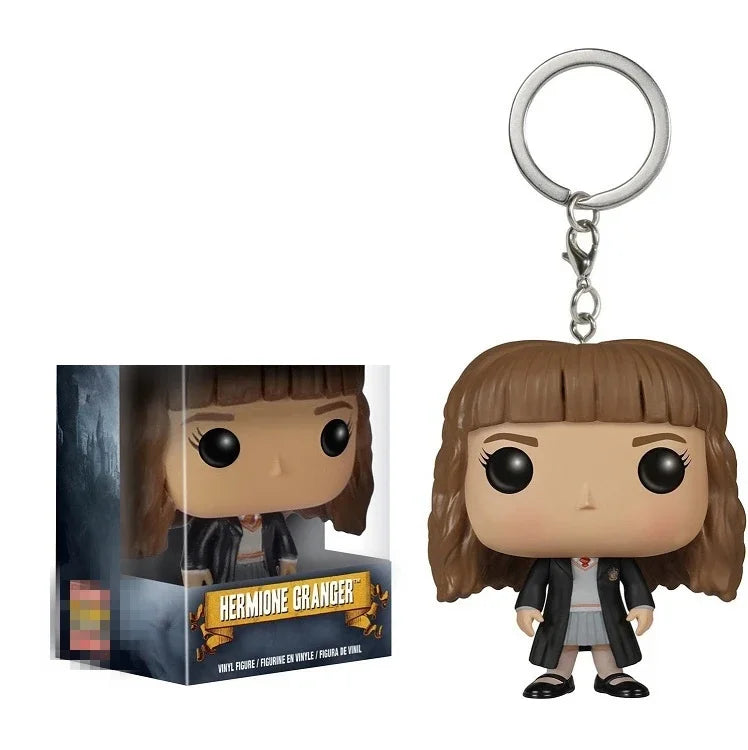 Funko POP Keychain Hermione Series Ginny Ron Hedwig Snape Fawkes Dementor Luna Pocket Pop Key Ring Chain Toy