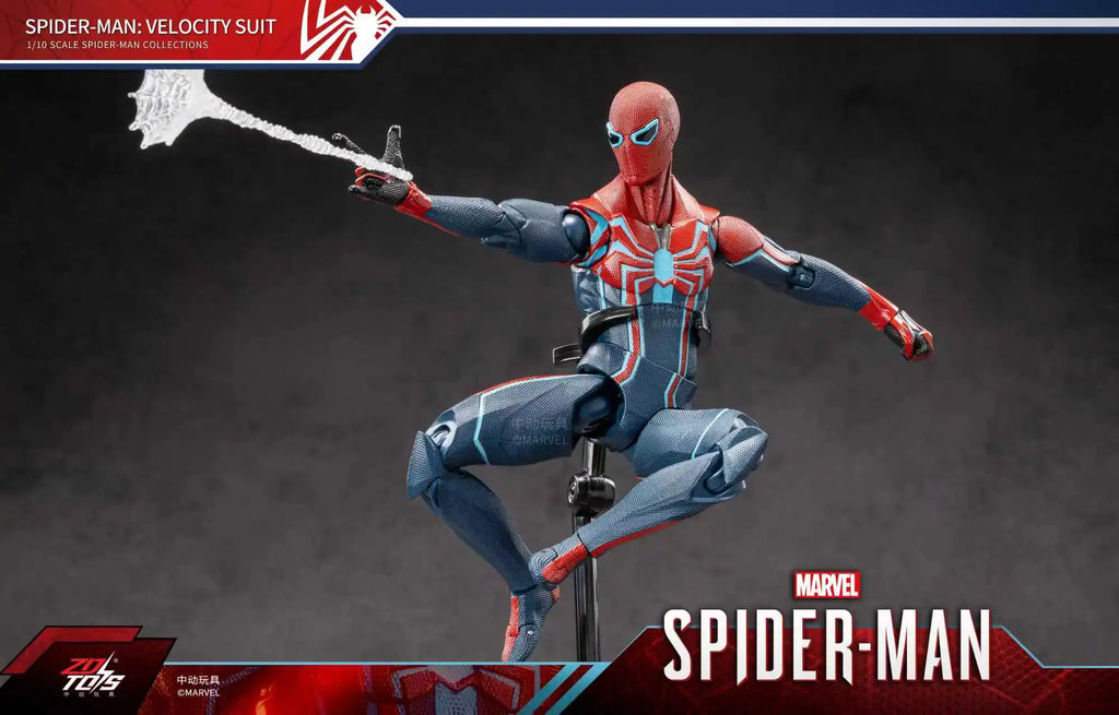 Marvel Avengers Spider-Man Speed Suit Action Figure Toy Display Case Poseable Model Figurine Collectible Birthday Gift