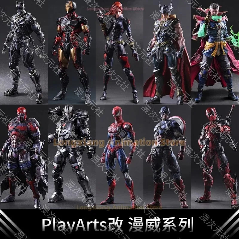 Iron Man Spider-Man Thor Doctor Strange Normal Version Color Change Version Moving Model Gift Collection