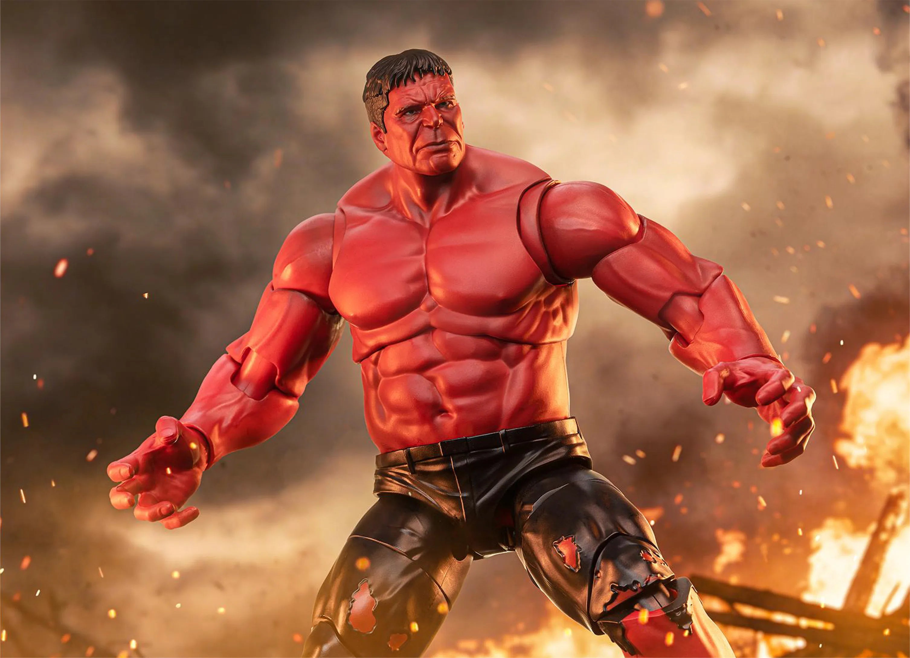 Zd Toys Red Hulk Action Figure Articulated Joints Collectible Model Replaceable Head Hands Gift For Adult Collector In Stock