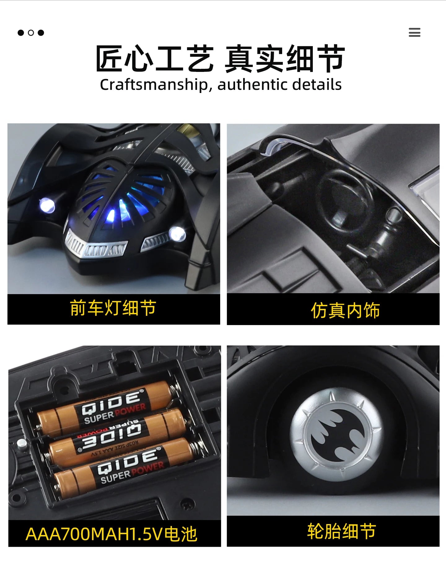 Spray 1:24 Batmobile 1955 1989 Tumbler Alloy Metal Diecast Model Car The Dark Knight Trilogy Sound Light Ornaments Birthday Gift