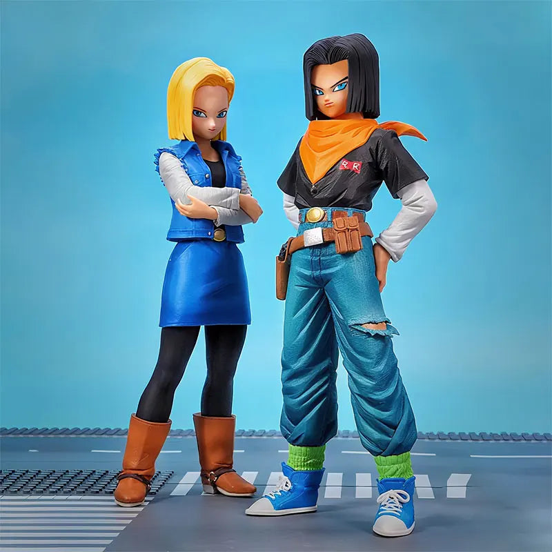 Anime Figurine Dragon Ball Z Android 17 18 Figure PVC Action Figures Statue Desktop Decoration Anime Peripheral Collection Toys