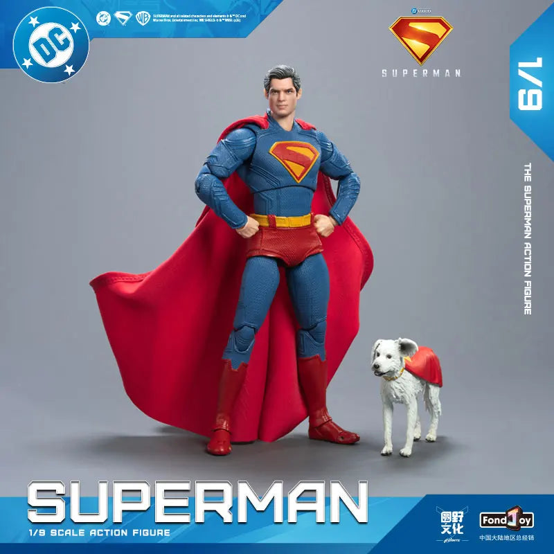 2025 Original Fondjoy David Corenswet Superman Action Figure 1/9 New SupermanFigure PVC Joint Movable Kid Toy Boy Gift