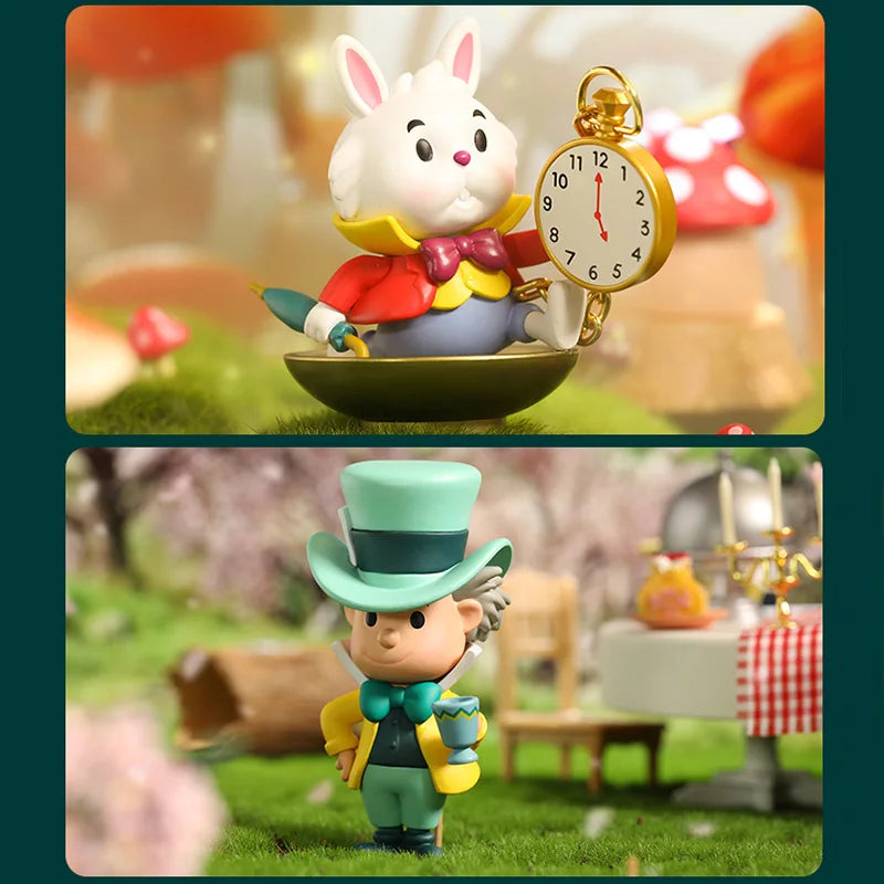 Disney Alice in Wonderland Mad Hatter Cheshire Cat Queen of Heart Tweedle Dee March Hare White Rabbit Action Figure Toys