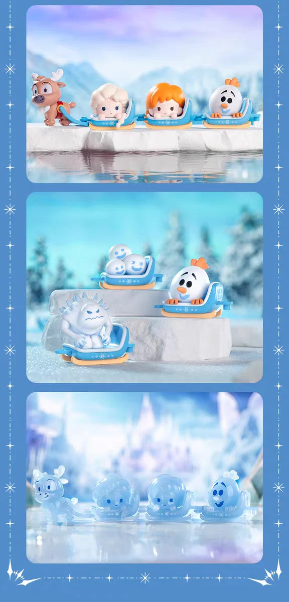 Frozen Elsa Anna Olaf Anime Peripherals Kawaii Cute Q Edition Surprise Blind Box Toy Tabletop Decoration Ornaments Holiday Gifts