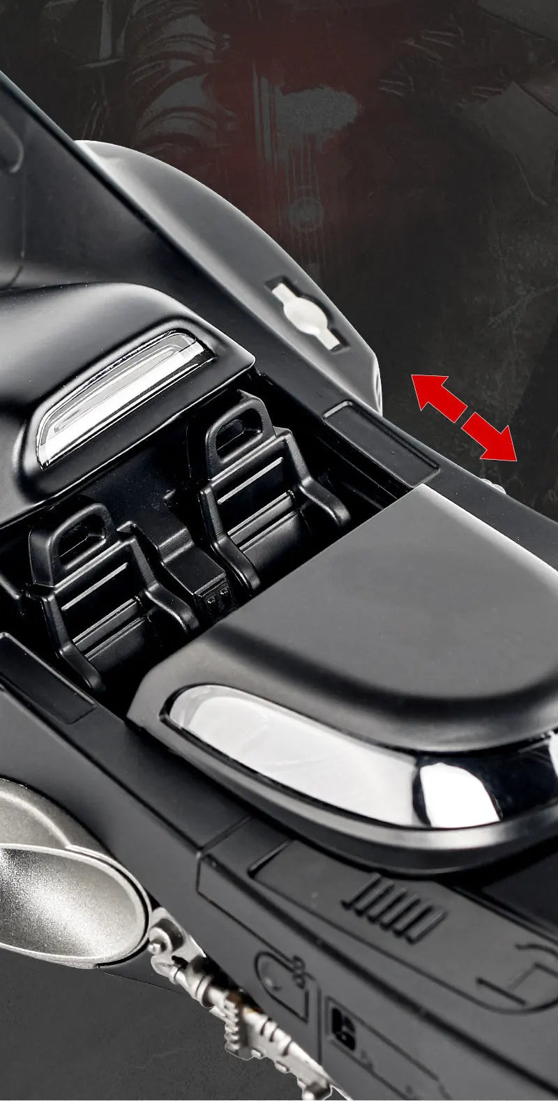 1/24 Classic Movie Car Alloy Batmobile Bat Sports Car Model Diecast Metal Toy Racing Car Model Sound Light Simulation Kids Gifts