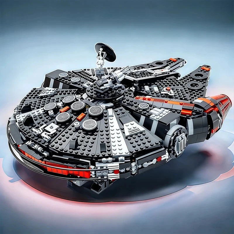2026 New Moc 1579PCS Dark Falcon Millennium Collection Spacecraft Building Blocks 75389 DIY Model Set Children's Toy Gift