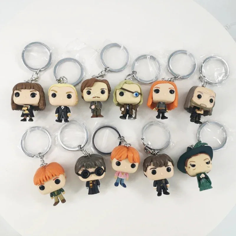 Funko POP Keychain Hermione Series Ginny Ron Hedwig Snape Fawkes Dementor Luna Pocket Pop Key Ring Chain Toy