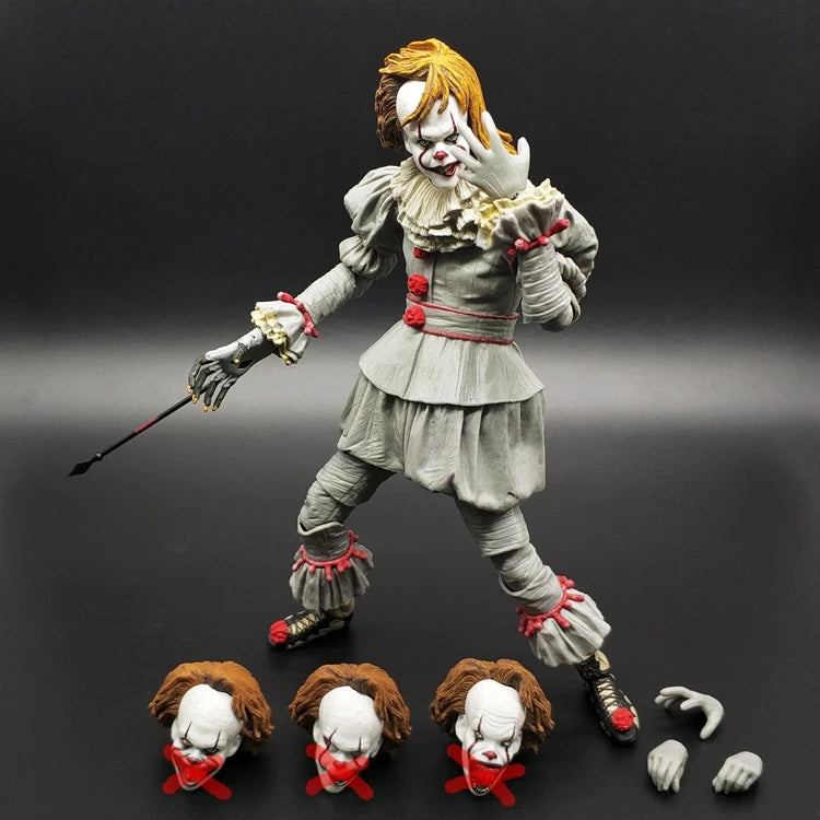 Neca Pennywise Joker Figure Stephen King'S It Pennywise Joker Clown Model Halloween Horror Toy Christmas Collect Hobbies Gifts