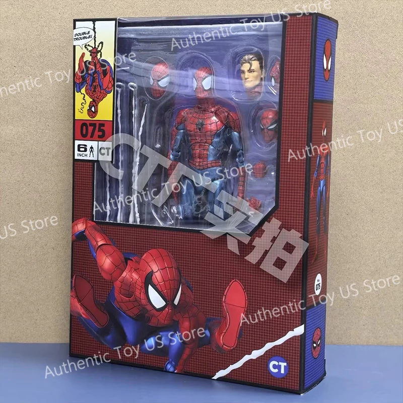 Ct Toys Spiderman Mafex 075 Figure The Anazing Spider-Man Comic Ver Mafex 185 Anime Action Figure Model Gifts Toys