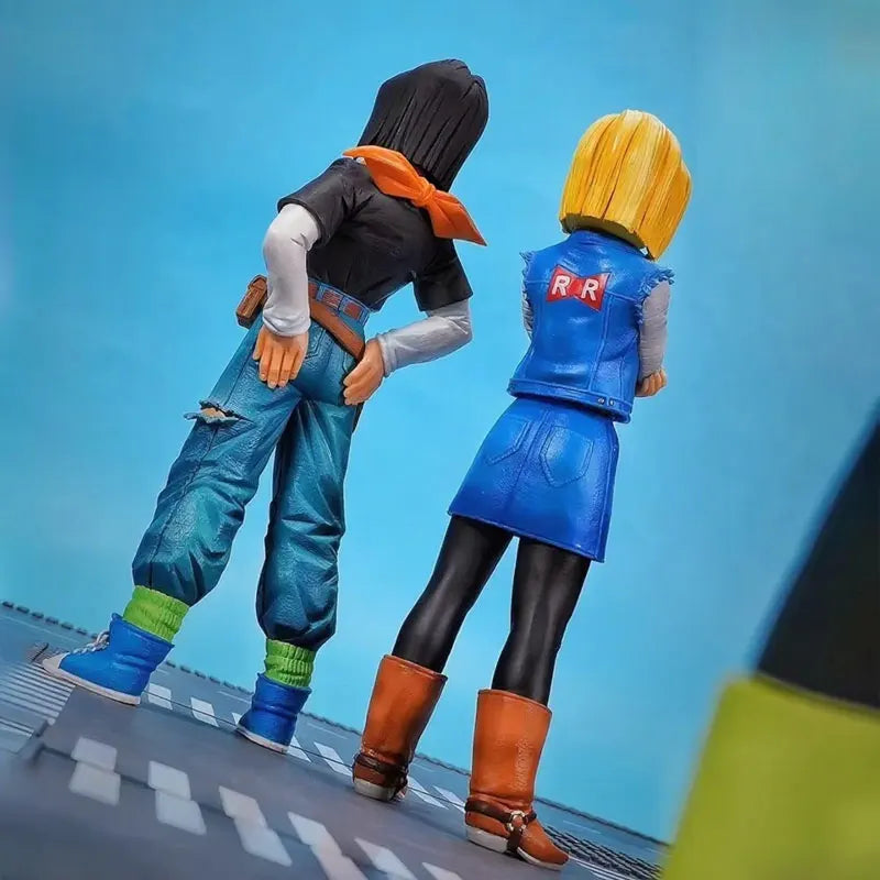 Anime Figurine Dragon Ball Z Android 17 18 Figure PVC Action Figures Statue Desktop Decoration Anime Peripheral Collection Toys