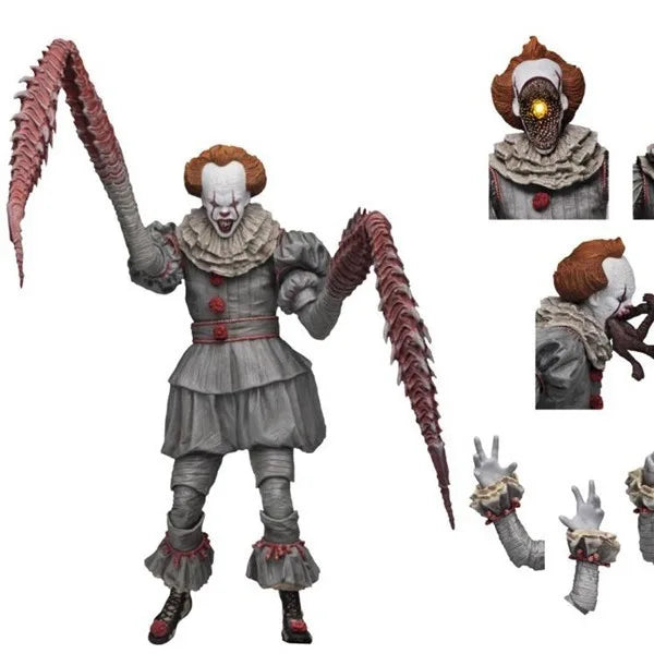Neca Pennywise Joker Figure Stephen King'S It Pennywise Joker Clown Model Halloween Horror Toy Christmas Collect Hobbies Gifts