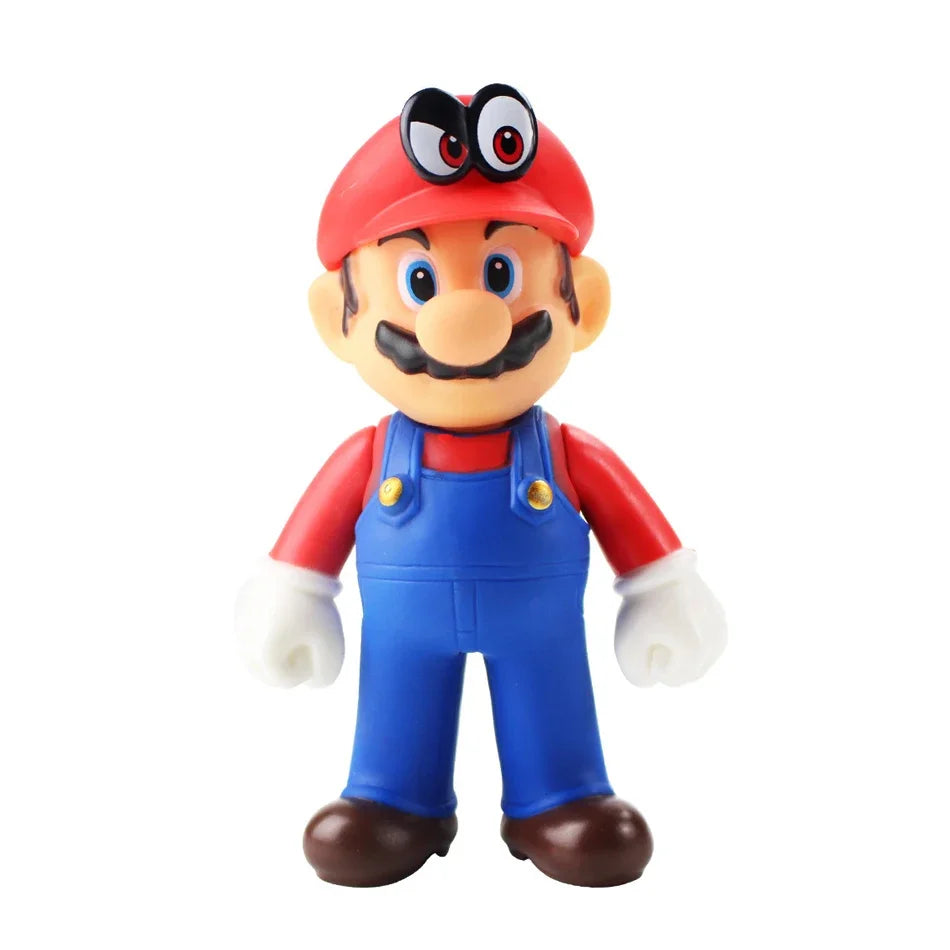 Super Mario Bros Cartoon Dolls Model Birthday Gift Anime Figures Luigi Yoshi Mario Creative Collectible Model Toys