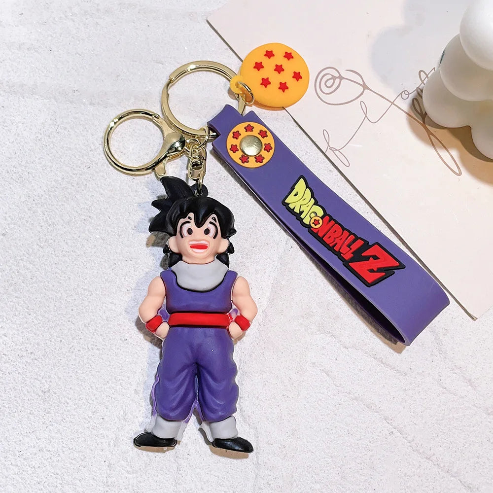 Dragon Ball Keychain Z Son Goku Vegeta Piccolo for Backpack Keyring Dragon Ball Cosplay Action Figures for Fans