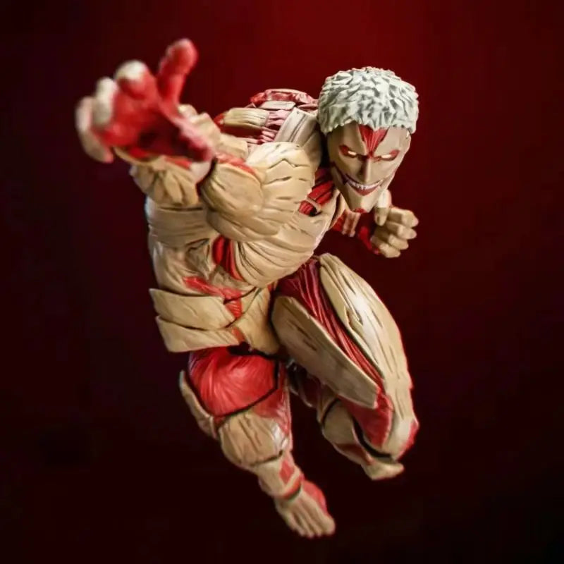 Kaiyodo Attack On Titan Amazing Yamaguchi Revoltech Armored Titan Reiner Braun Anime Action Figure Model Toy Collection Gift