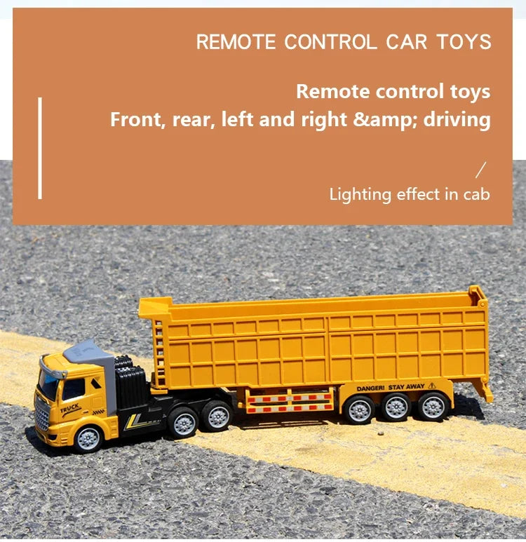 1/48 Rc Truck Heavy-Duty Toy Cars Trucks Remote Control Semi-Trailer Construction Electric Truck Big Rc Trailer Dump Boys Gift