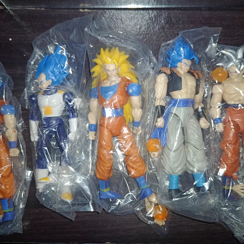Anime Dragon Ball Z Action Figures Set-Son Goku Son Gohan Vegeta Frieza-Collectible Assembly Model Toys Boys Festival Gifts