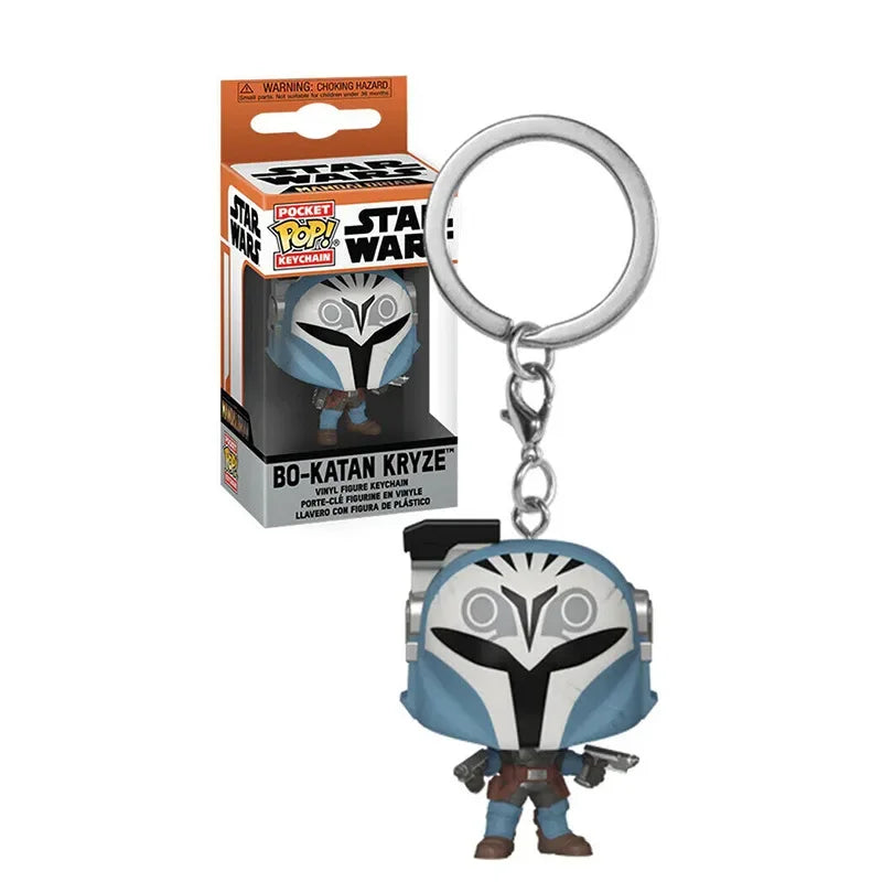FUNKO Pop Star Wars Luke Skywalker Hera Sindula Asocapotan Laya IG-11 Chewbacca R2-D2 Darth Vader Assault Team Pocket Keychain