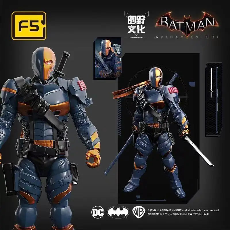 Batman Figure F5 Roundd Culture Batman Series Model Doll Arkham Knight Deathstroke Red Hood Desktop Model Toy Doll Festival Gift