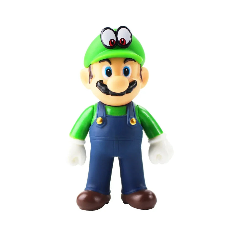 Super Mario Bros Cartoon Dolls Model Birthday Gift Anime Figures Luigi Yoshi Mario Creative Collectible Model Toys.*