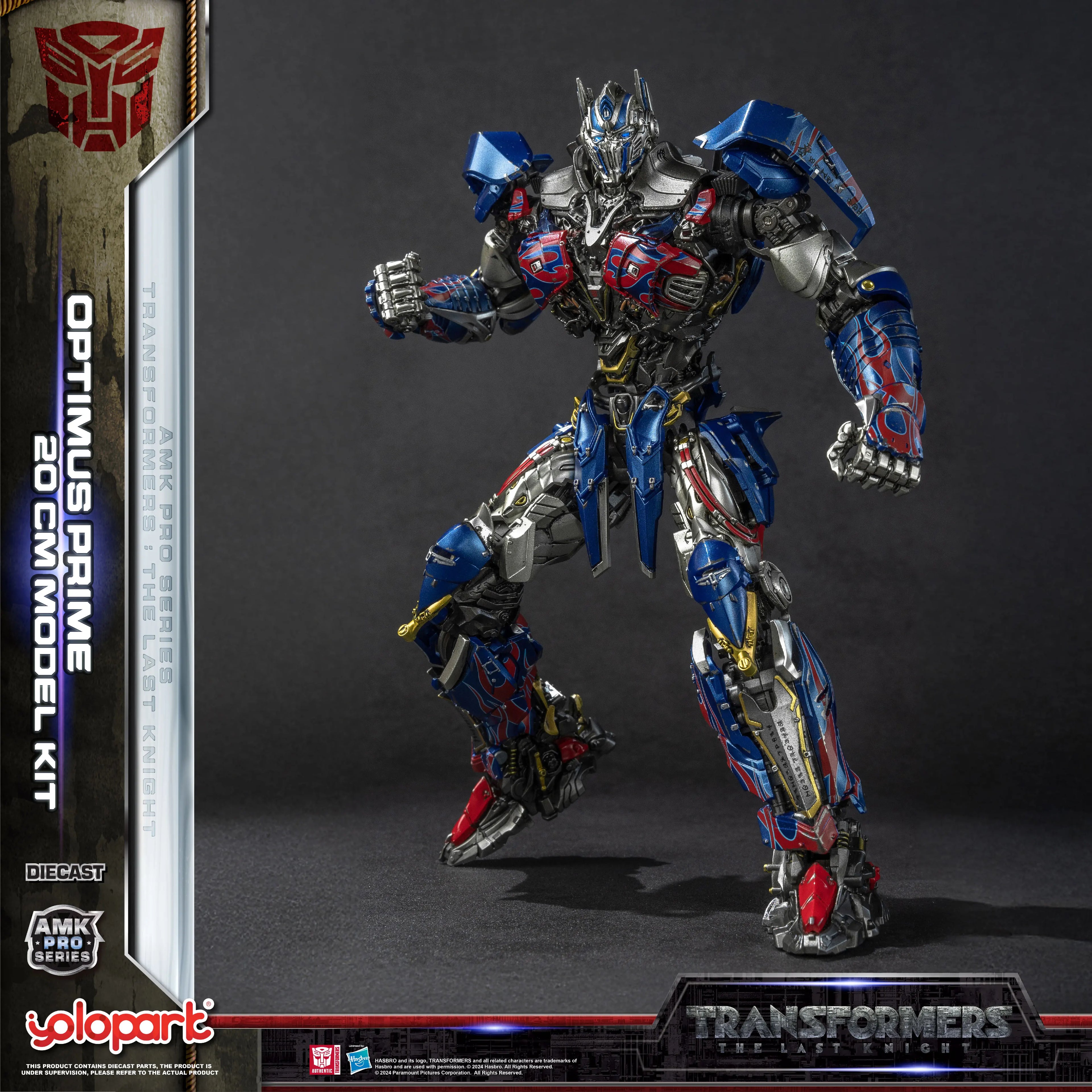 YOLOPARK Transformers Model: The Last Knight AMK PRO Series 20cm Optimus Prime Model Kit Action Figures Toy For Boy Men