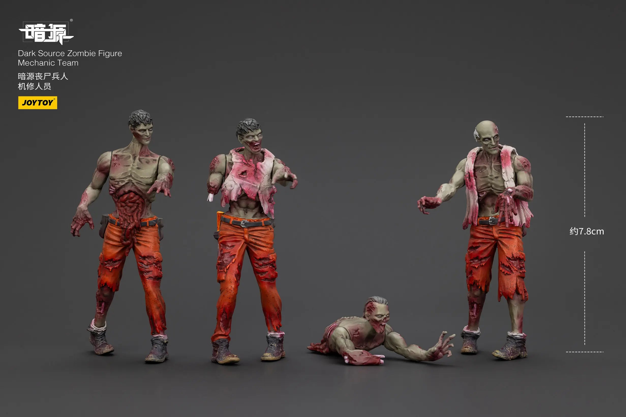 JOYTOY Dark Source Zombie Figure Mechanic Team Action Figure Doll Model Gift Decoration Collection