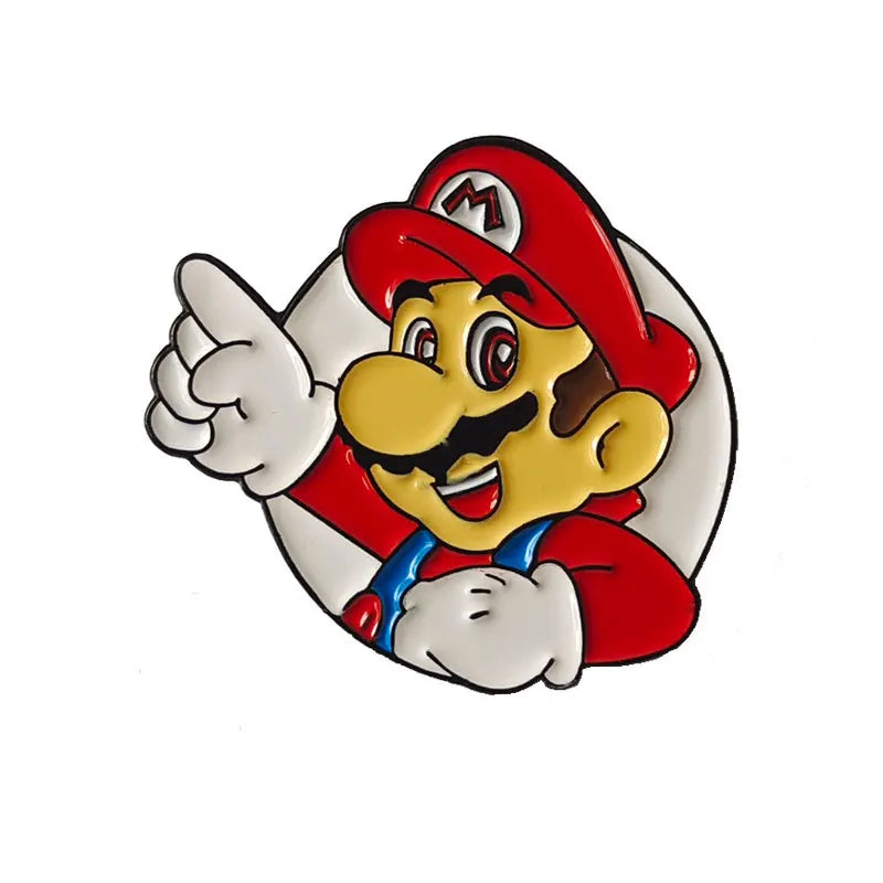 Anime Super Mario Enamel Pin Lapel Pins for Backpacks Brooches Badges Fashion Brooch for Clothes Jewelry Gifts Friends