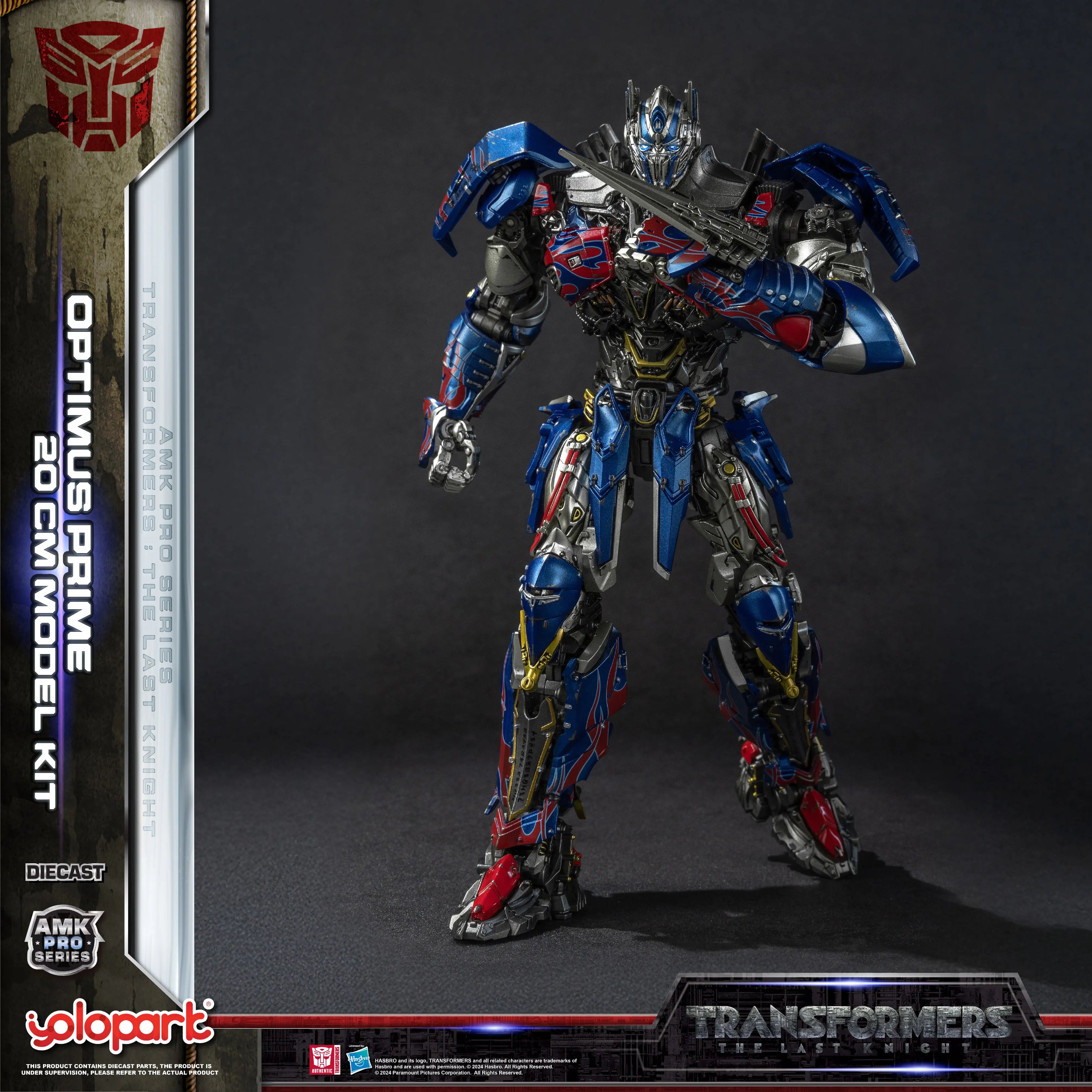 YOLOPARK Transformers Model: The Last Knight AMK PRO Series 20cm Optimus Prime Model Kit Action Figures Toy For Boy Men