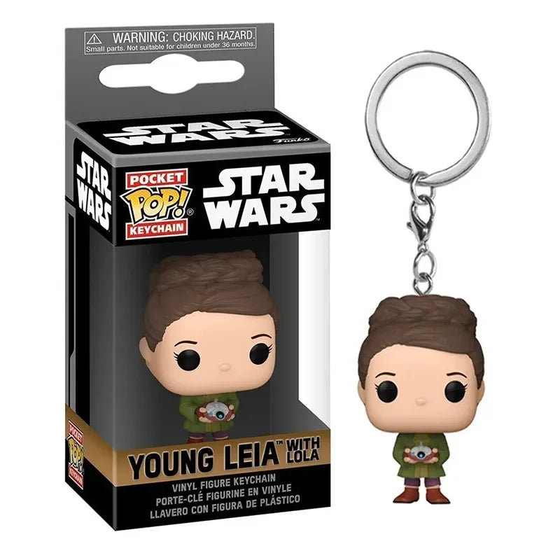 FUNKO Pop Star Wars Luke Skywalker Hera Sindula Asocapotan Laya IG-11 Chewbacca R2-D2 Darth Vader Assault Team Pocket Keychain