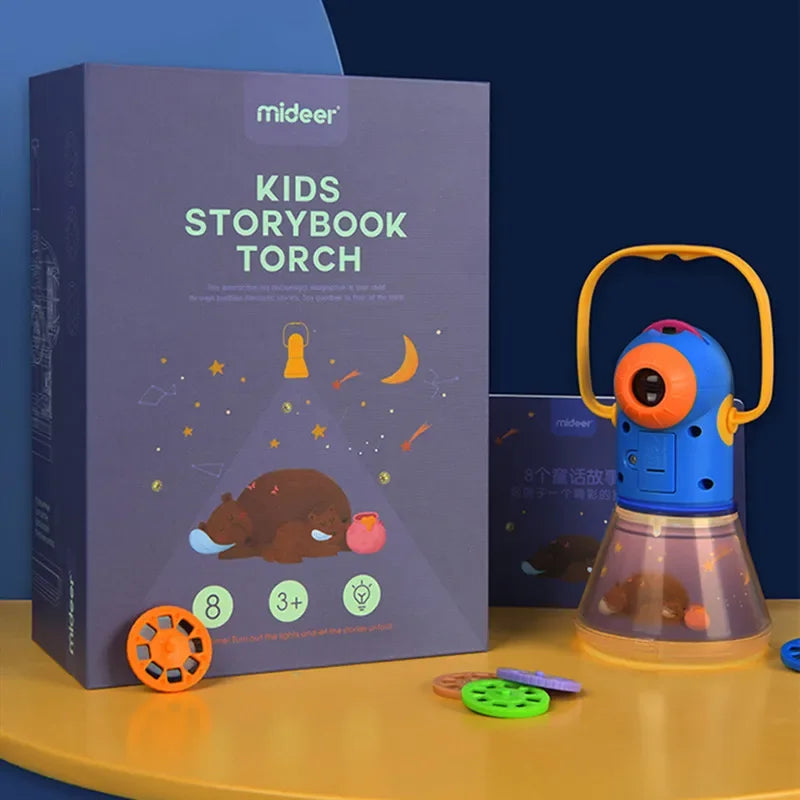 Story Projector With Night Light Flashlight Toy For Childen Sleeping Story Machine Luminous Toy Baby Early Learning Educational