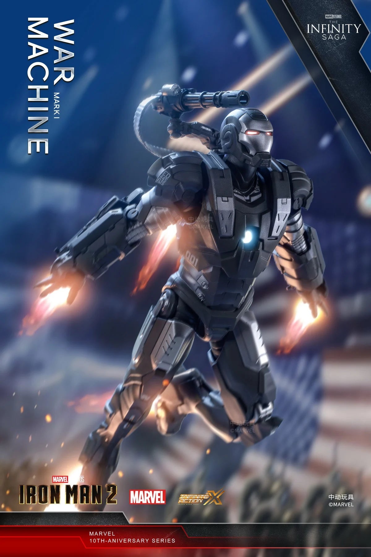 ZD Original Iron Man MK30 Blue Steel 1/10 Iron Patriot MK3 Marvel legends War Machine 10th Anniversary Action Figure Model Gift