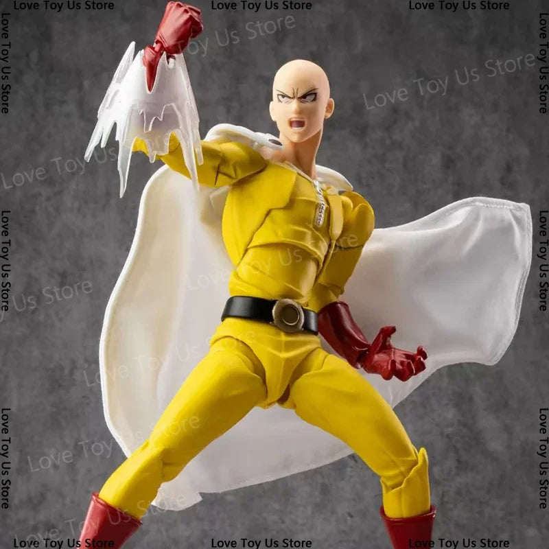 One Punch Man Saitama Amazing Yamaguchi Revoltech Saitama In Stock Anime Action Collection Figures Model Toys Gifts