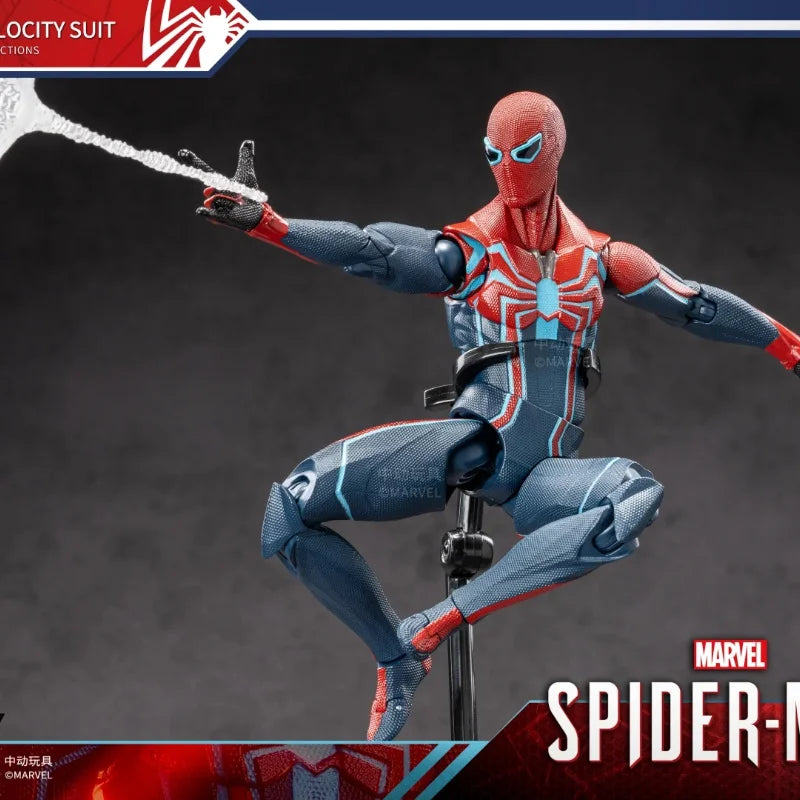 Marvel Avengers Spider-Man Speed Suit Action Figure Toy Display Case Poseable Model Figurine Collectible Birthday Gift