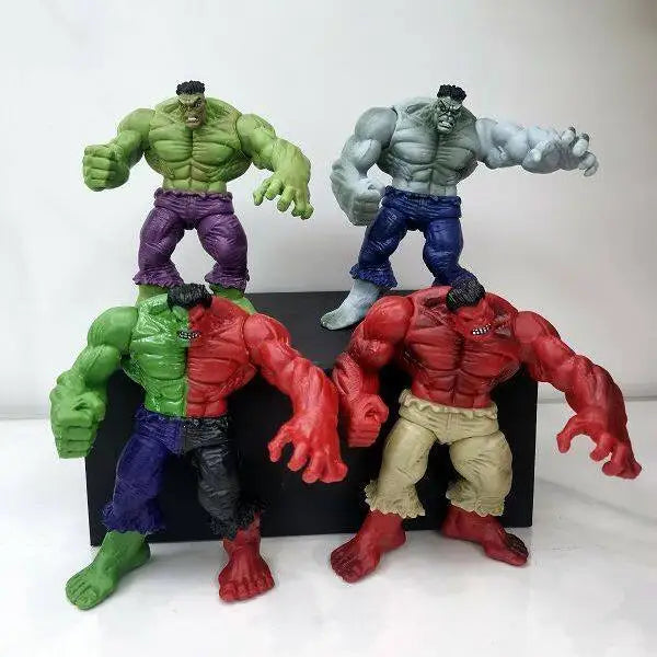 Avengers Hulk Variant Action Figures 4 Pack Green Red Gray Compound Collectible Model Dolls Superhero Statues Boys Birthday Gift