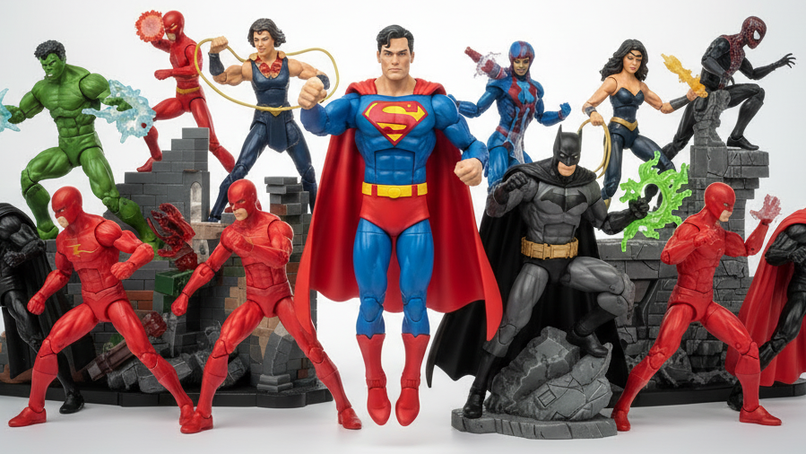 Action figures collection without text